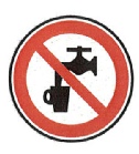 Plaquette d’autocollants « Eau non potable »